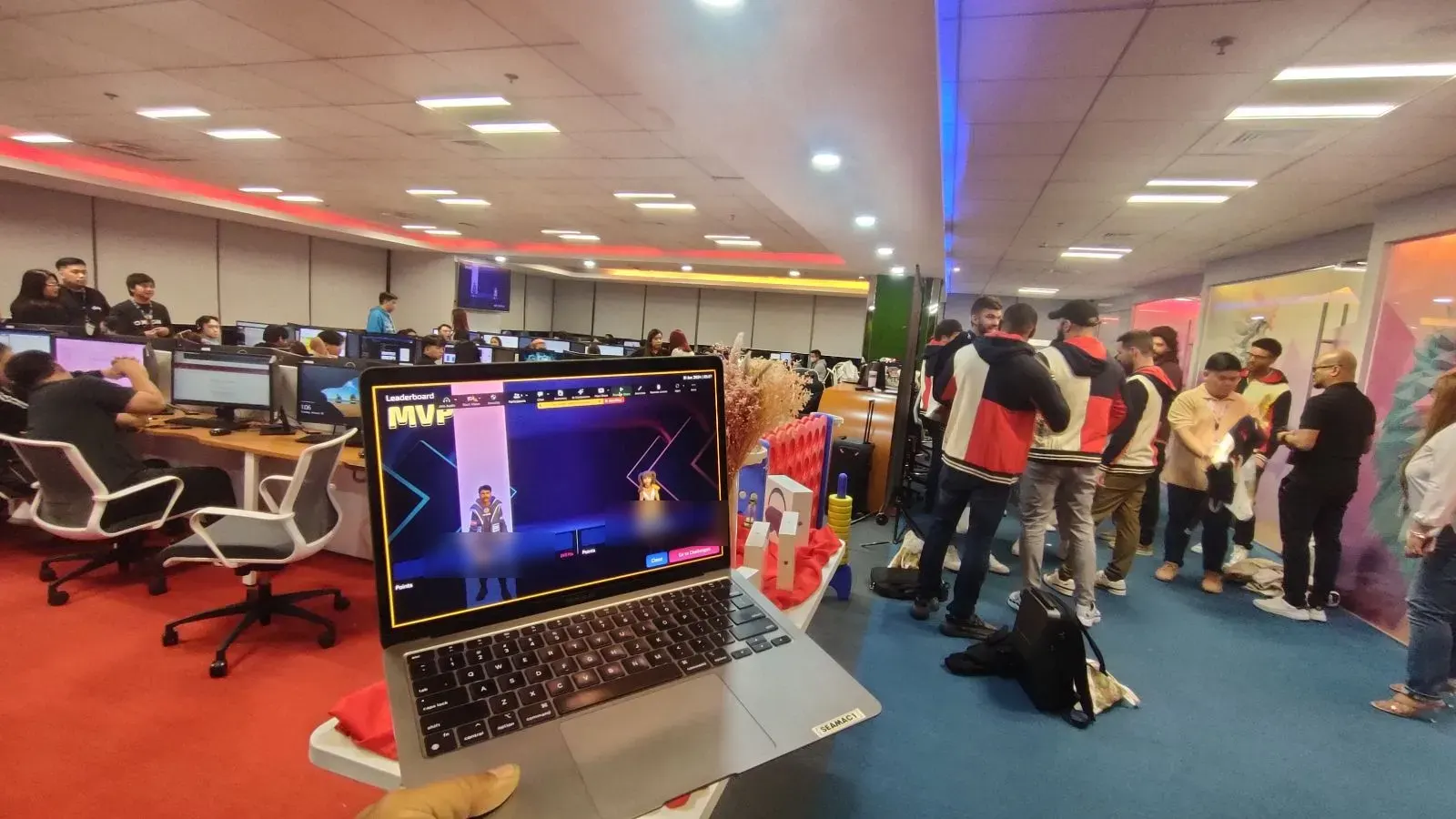 LevelUp MVP spotlight on a laptop on the operations floor at launch